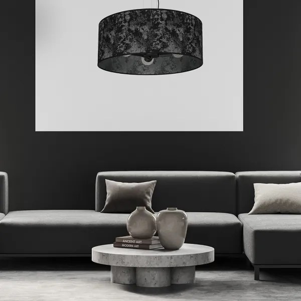 Lustră pe cablu SATINO 3xE27/60W/230V neagră/gri