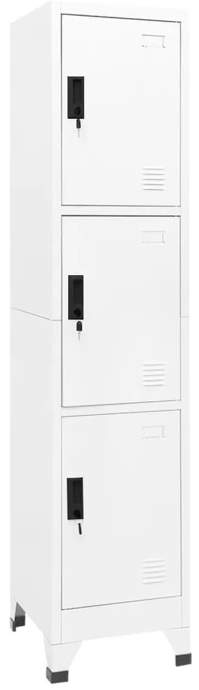 vidaXL Fișet, alb, 38x45x180 cm, oțel