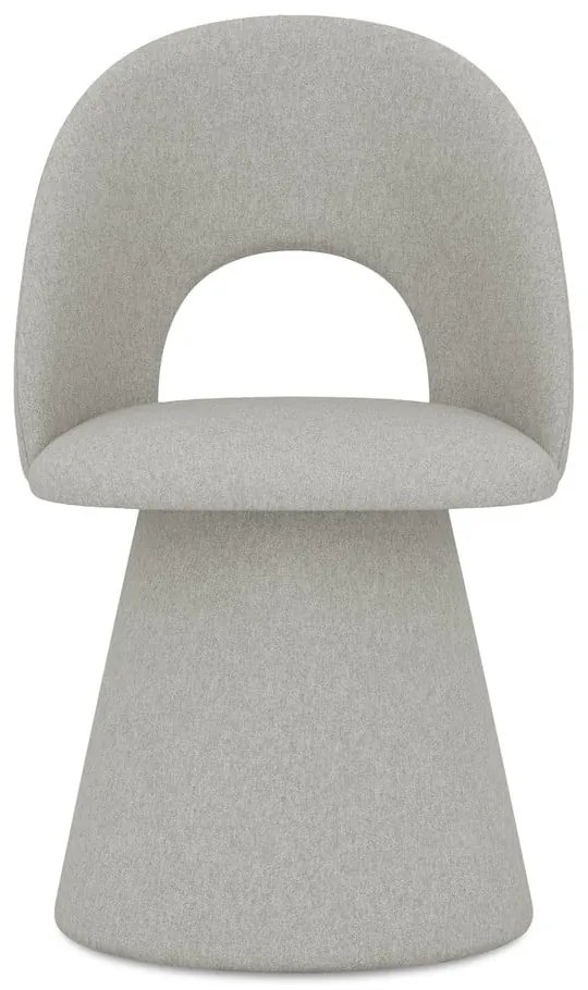 Scaun de sufragerie gri deschis tapițat Kalo – Makamii