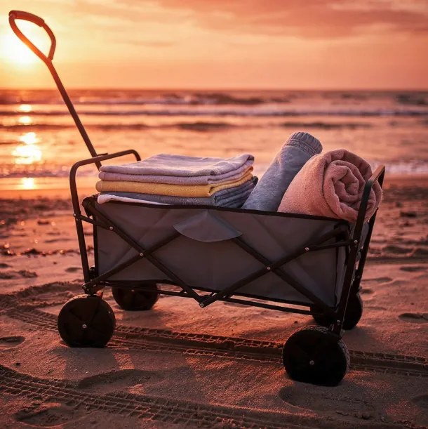 Cărucior de transport pentru grădină pliabil ultra-ușor - capacitate de încărcare de 100 kg