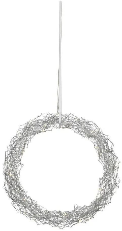 Decorațiune LED de Crăciun Markslöjd 703442 JULLE 30xLED/0,03W/4,5V argintiu