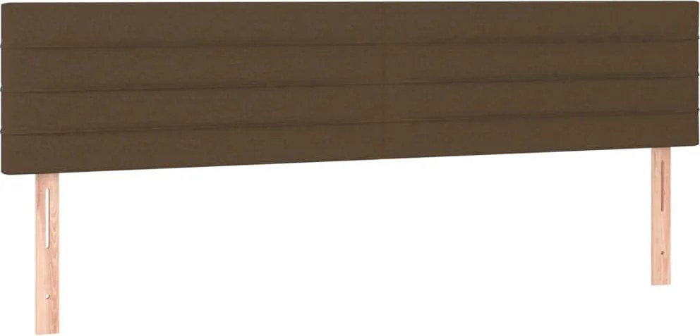 vidaXL Tăblii de pat, maro închis, 180x5x78/88 cm, textil