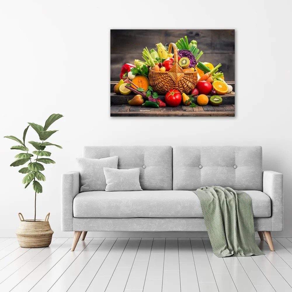 Tablou canvas Un coș de legume fructe