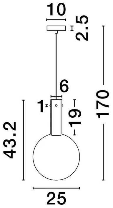 Pendul, Lustra design modern Entero fumuriu