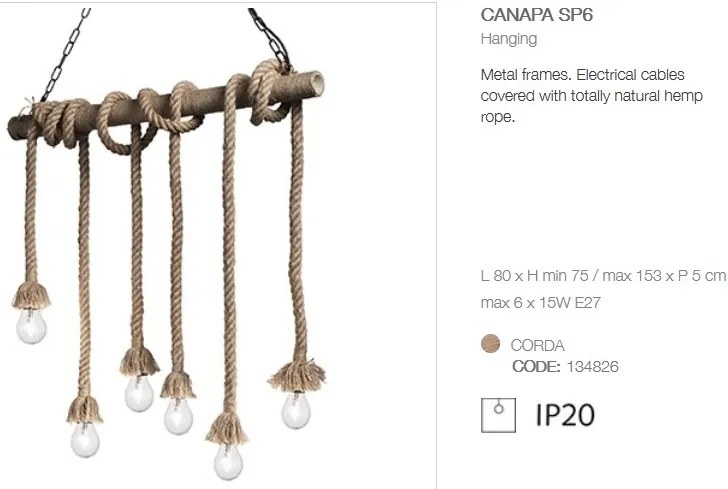 Lustra design rustic CANAPA SP6 134826