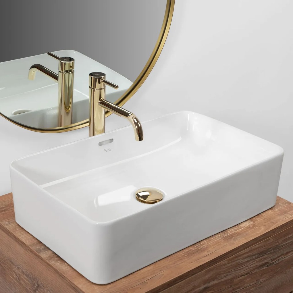 Lavoar Berta alb L56 cm