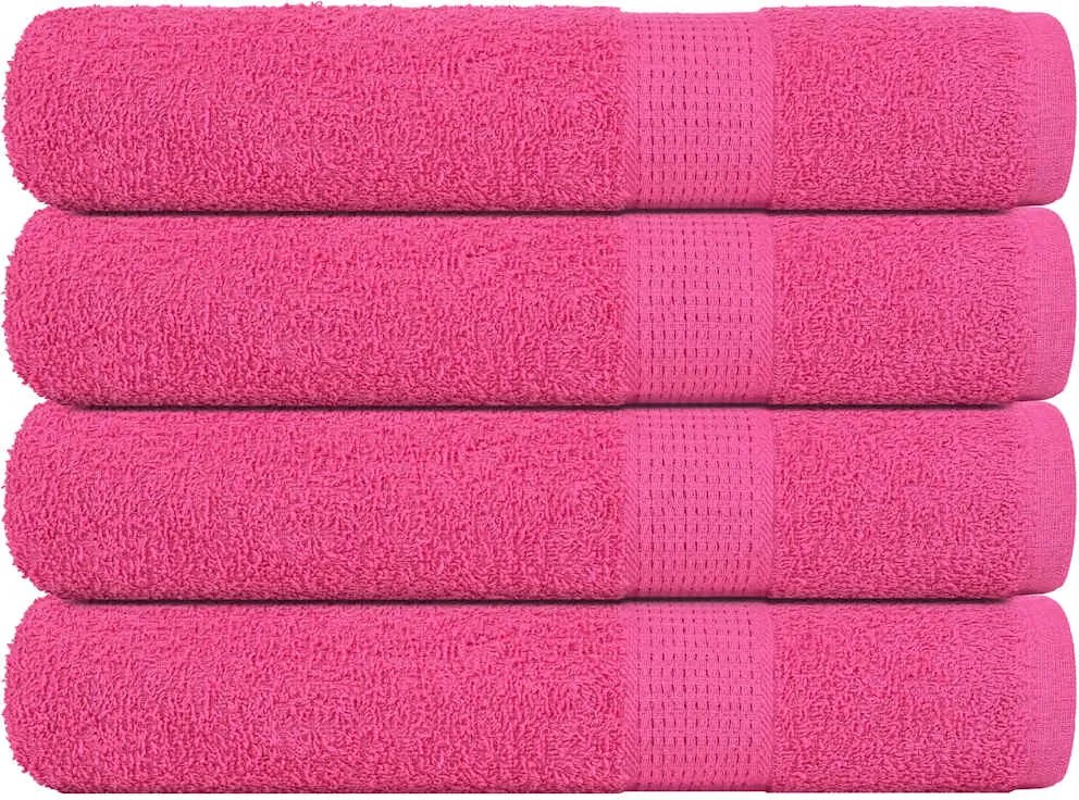 vidaXL Prosoape de saună, FROGN, 4 buc., roz, 80x200 cm, 360 g/m²