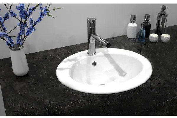 REA-U4122 - Lavoar încastrat DALIA 46x51,5 cm ceramică/alb lucios