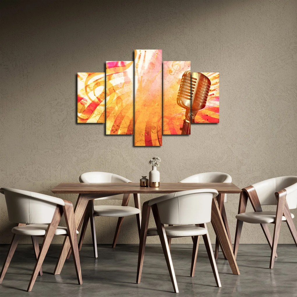 Tablou - Microfon retro (150x105 cm)