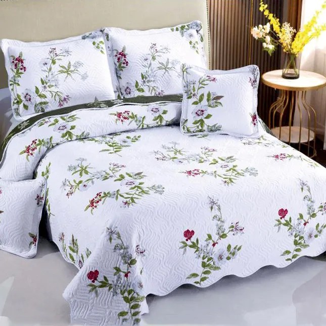 Cuvertura bumbac 100%, 5 piese, pat 2 persoane, 230x250 cm, CB127