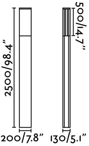 Lampă de exterior FARO 74444E DATNA 2G11/36W/230V IP65