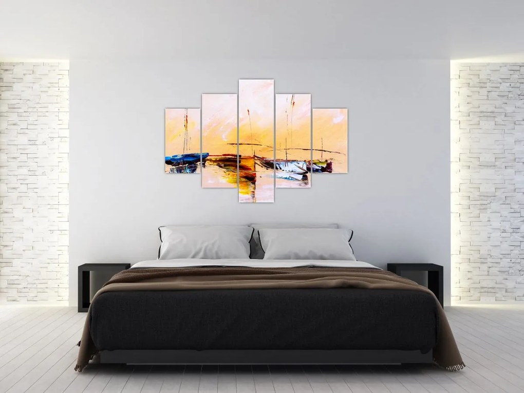 Tablou - Pictură barcă (150x105 cm)