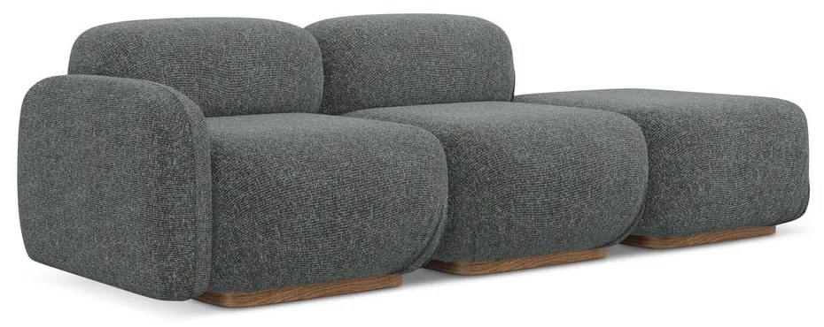 Șezlong modular gri (cu colț pe partea stângă) Ailani – Makamii