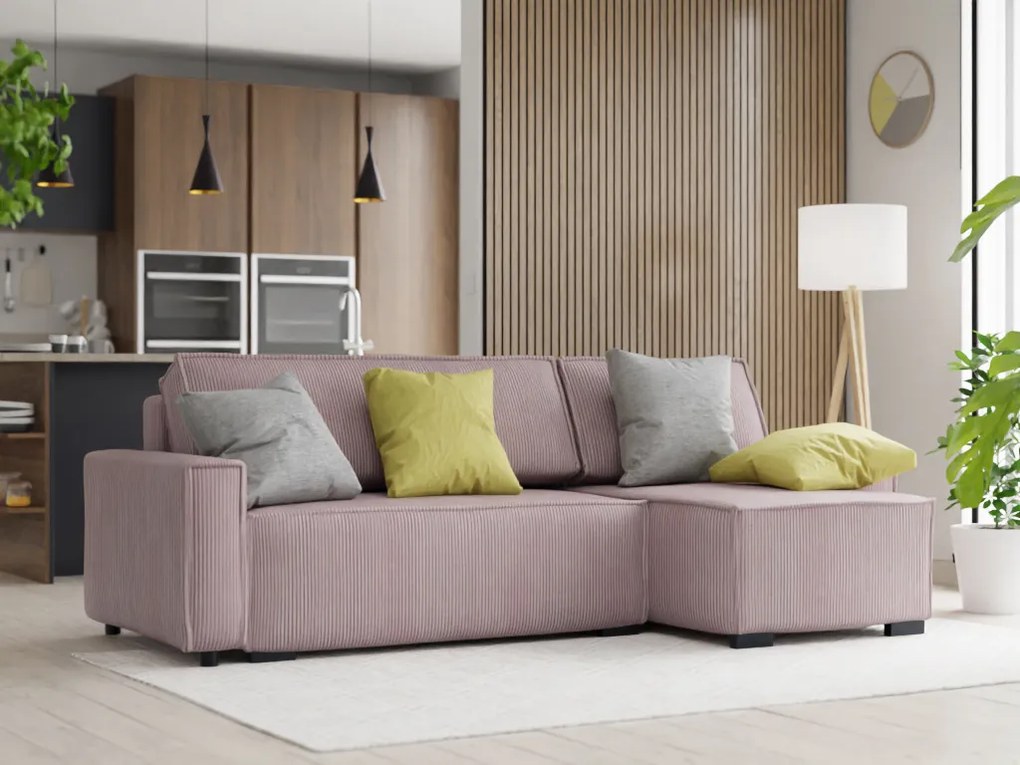 Coltar extensibil cu taburet SMART SET, roz deschis