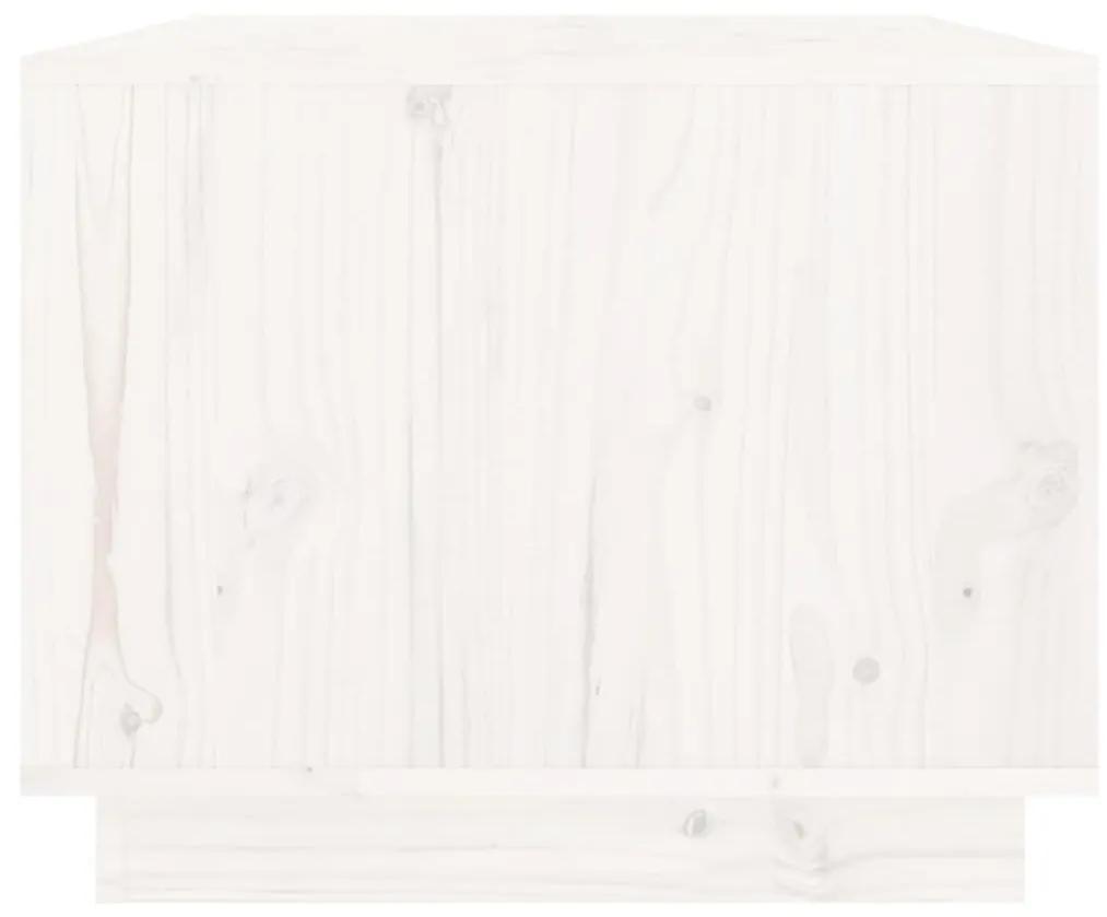 Masuta de cafea, alb, 80x50x40 cm, lemn masiv de pin 1, Alb