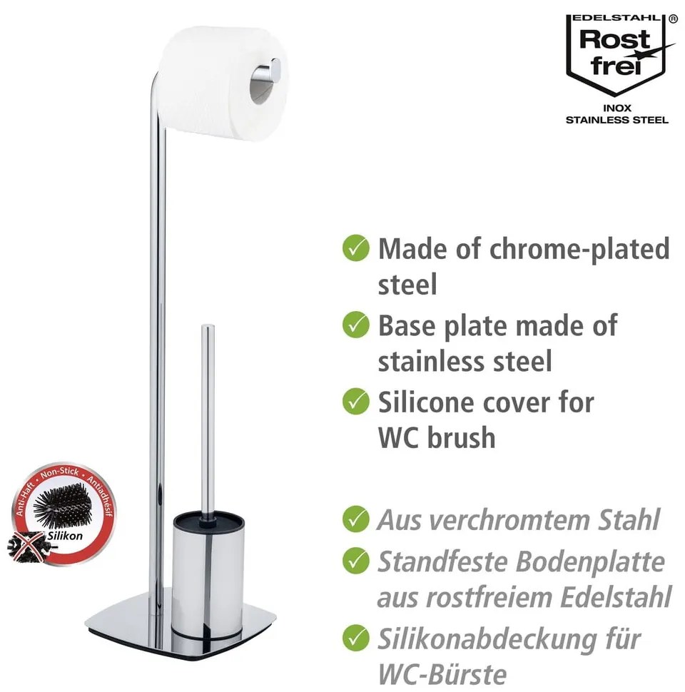 Suport pentru hârtie igienică din oțel inoxidabil Iria – Wenko