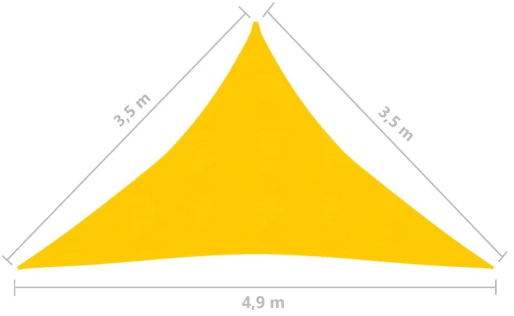 Panza parasolar, galben, 3,5x3,5x4,9 m, HDPE, 160 g m   Galben, 3.5 x 3.5 x 4.9 m