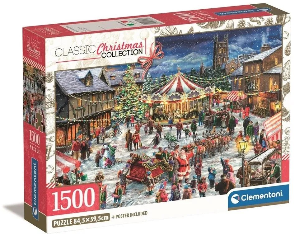 Crăciun Fair i puzzle 1500 piese Clementoni