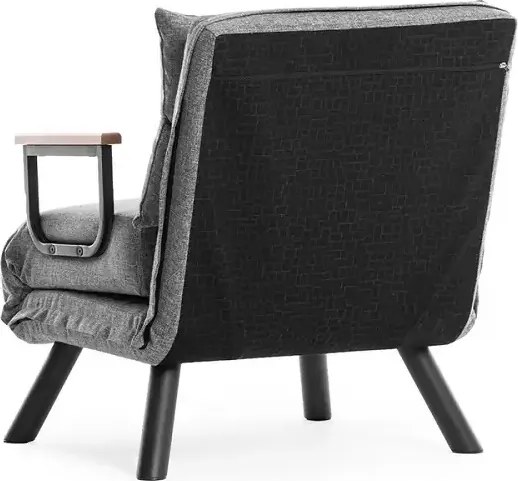 Fotoliu Extensibil Seda, Gri, 175 cm x 60 cm