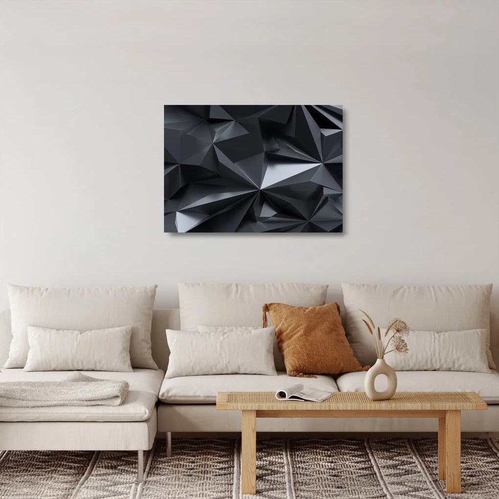 Tablou pe sticlă - Abstracție geometrică (70x50 cm)