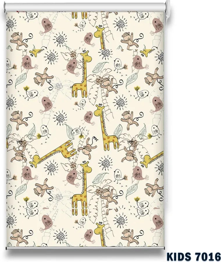 Roletă textilă KIDS 7016 cu animale safari