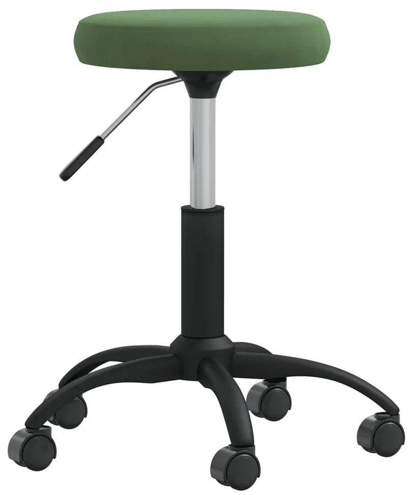vidaXL Taburet de masaj, verde închis, catifea
