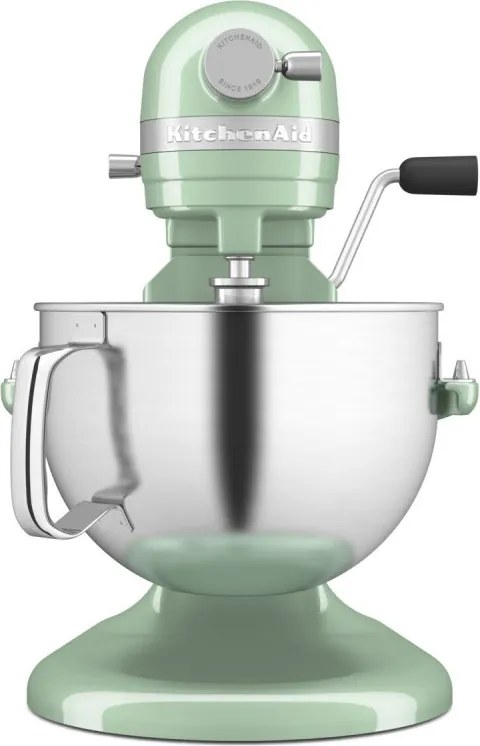 Mixer planetar KitchenAid Artisan 5KSM60SPXEPT Pistachio, 375 W, 5,6 l, 11 viteze, 67 de puncte de contact, Ridicare automata a bolului, Viteza speciala pentru incorporare, Verde deschis