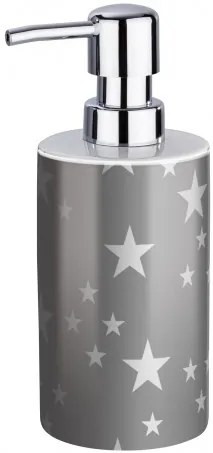 Dozator pentru sapun, din ceramica, Stella Gri, Ø9xH18 cm