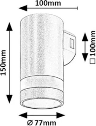 Aplica LED CCT perete exterior IP65 Urfa Line maro