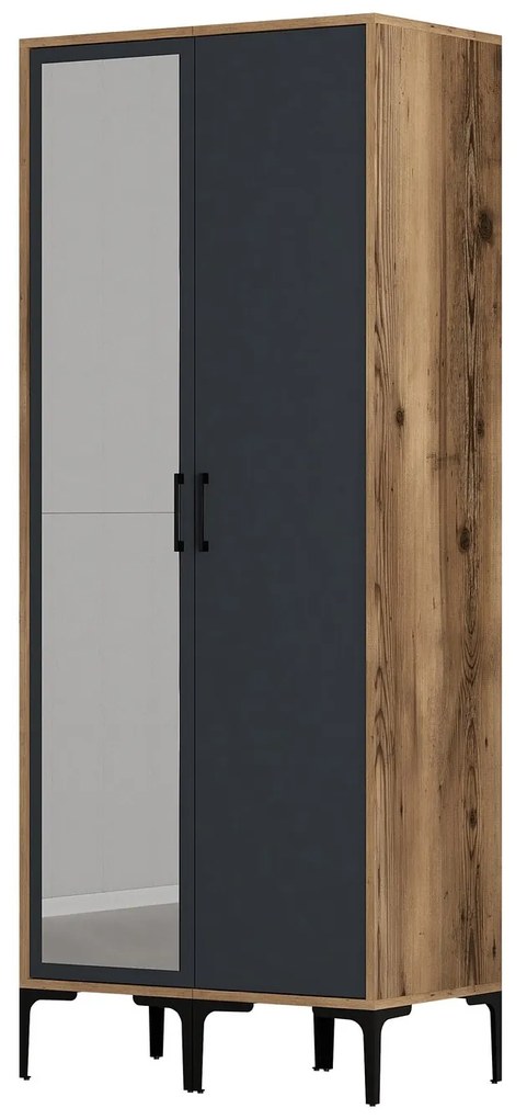 Dulap de haine Kiara RS (antracit + Nuc). 1088541