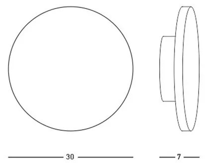 Aplica LED ambientala design circular ACOUSTIC D-30cm gri