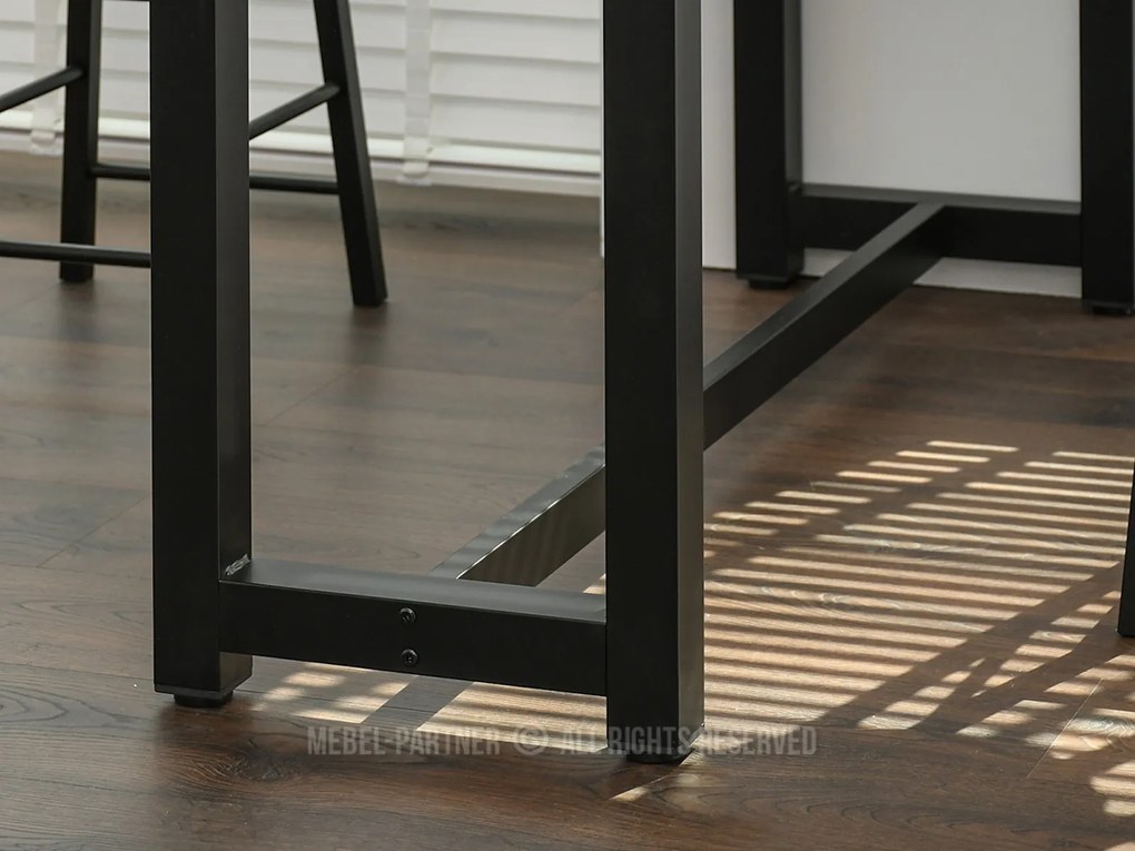 Set masă scaune pentru sufragerie Remma (beton + negru) (pentru 2 persoane). Promo -11%. 1111872