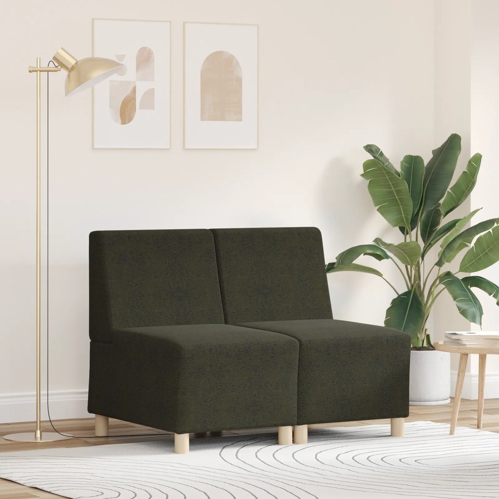 vidaXL Fotoliu 2 pcs Verde 55 x 74 x 82 cm Piele ecologică de suede