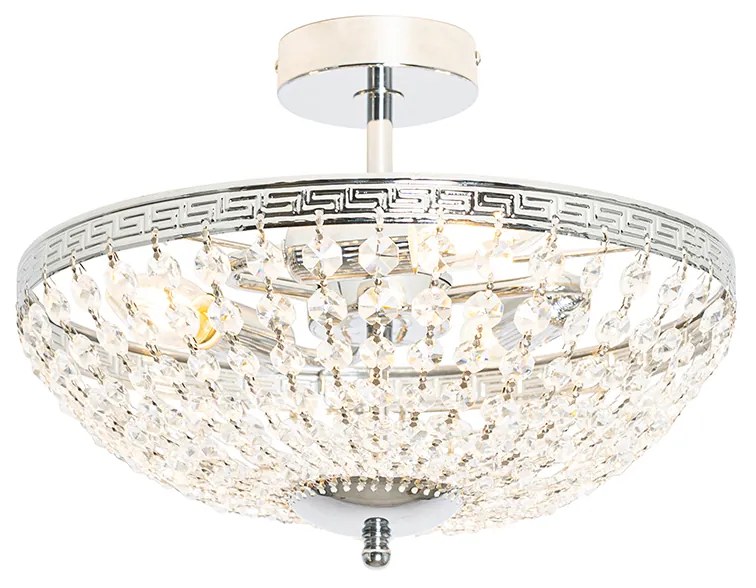 Plafonieră clasică din oțel cu cristal cu 3 lumini - Mondrian