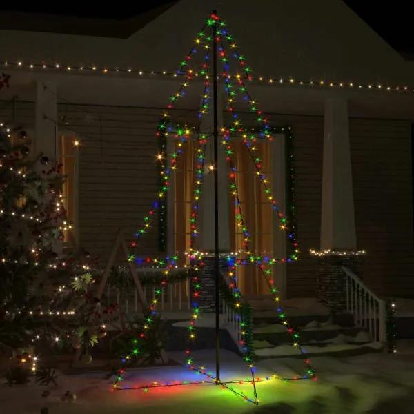 Brad crăciun conic, 300 led-uri, 120x220 cm, interior&amp;exterior
