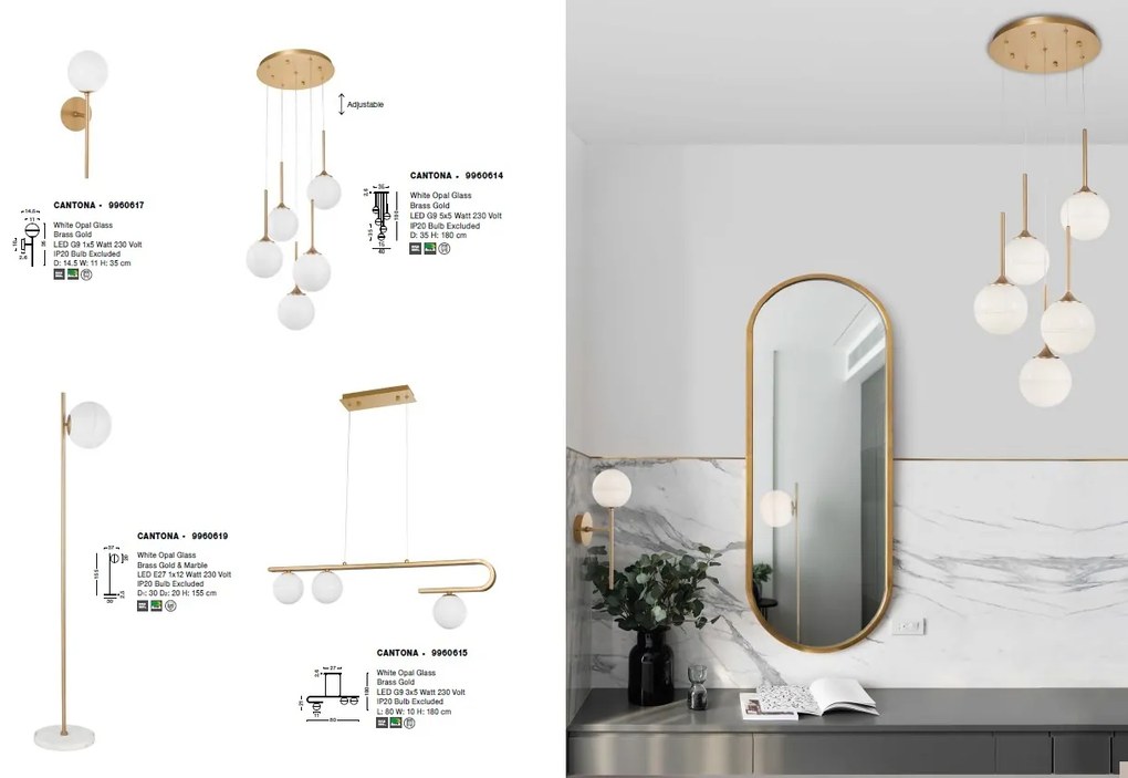 Lustra cu 3 pendule design modern CANTONA NVL-9960613