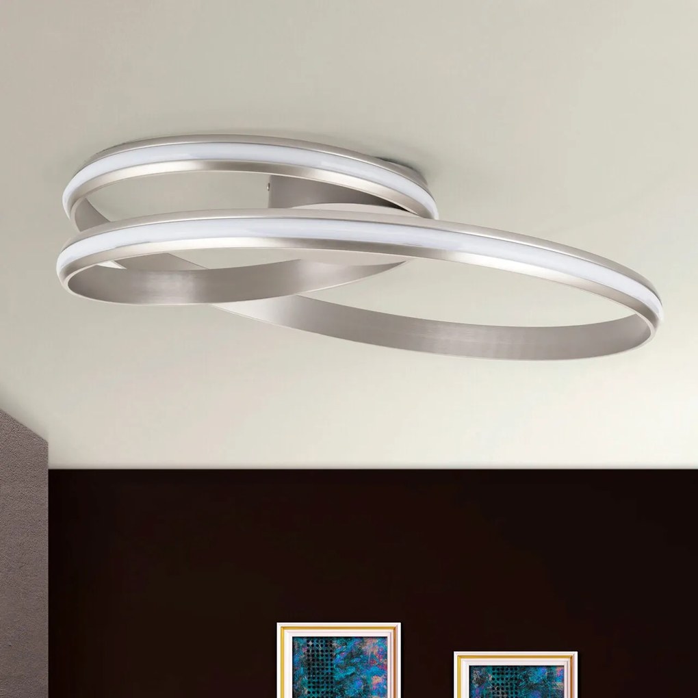Plafoniera, Lustra aplicata dimabila Circus satin chrome