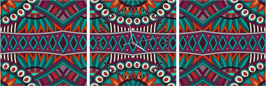 Tablou cu bastracție ornamentală (cu ceas) (90x30 cm)