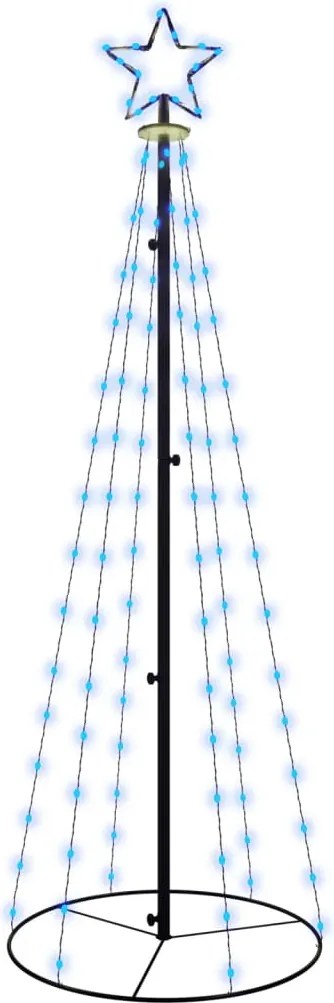vidaXL Brad de Crăciun conic, 108 LED-uri, albastru, 70x180 cm