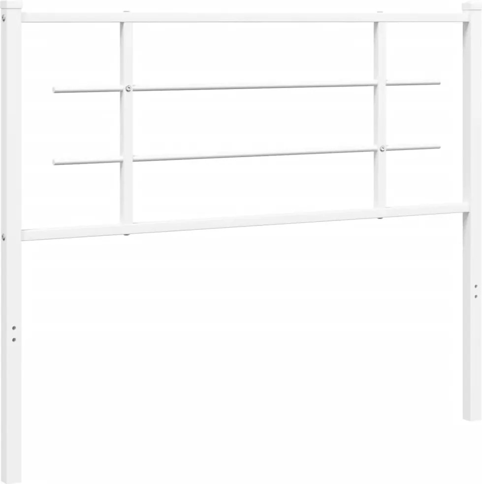 vidaXL Tăblie de pat de schimb metalică, alb, 107 cm