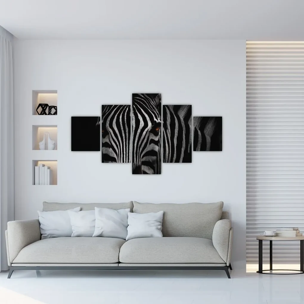 Tablou cu zebră (125x70 cm), în 40 de alte dimensiuni noi