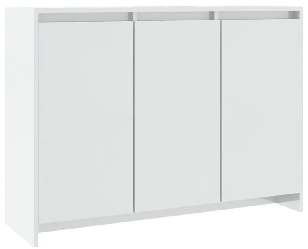 809779 vidaXL Servantă, alb extralucios, 102x33x75 cm, lemn prelucrat