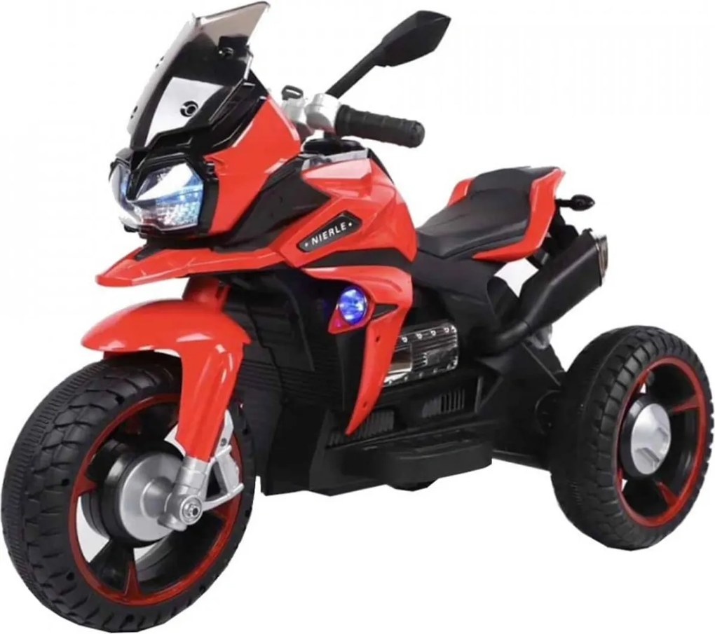 Motocicleta Electrica cu Acumulator Pentru Copii NOVOKIDS™ Ontario Motor, 3-8 ani, max 30 kg, Cu USB, Sunete si Lumini LED, Pornire cu cheie, 3 Roti,