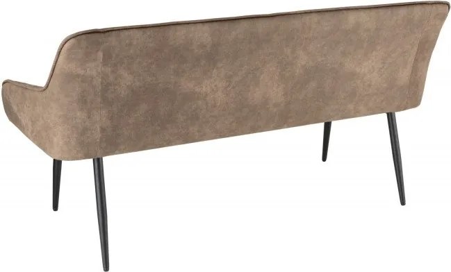Bancheta tapitata design modern Turin 160cm, microfibra taupe