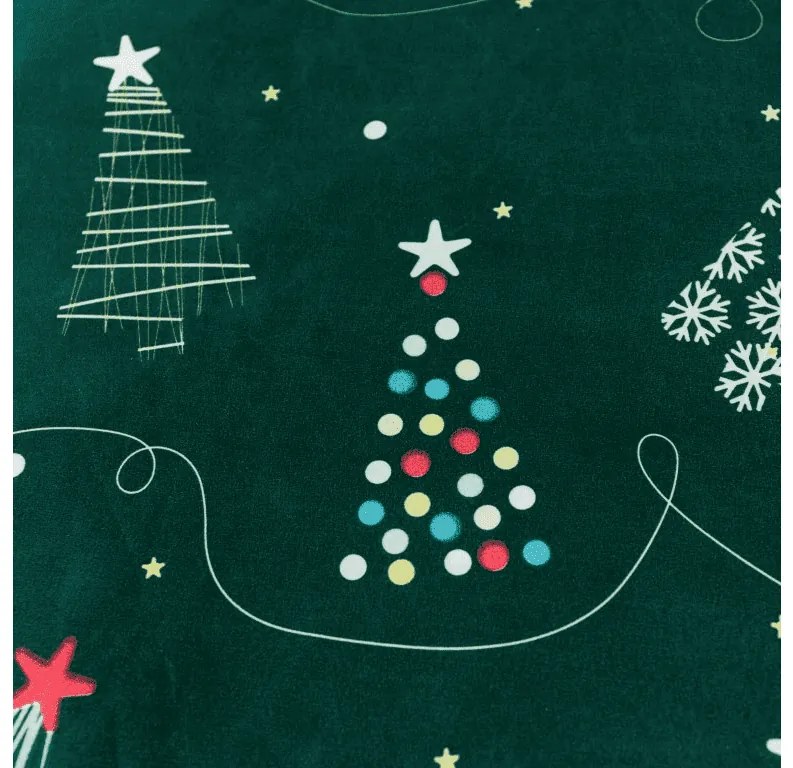 Lenjerie de pat din microfibra CHRISTMAS DRIFT verde Dimensiune lenjerie de pat: 70 x 90 cm | 140 x 220 cm