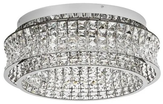 Lustra aplicata LED crom, cristale sticla CELYSIA 60cm