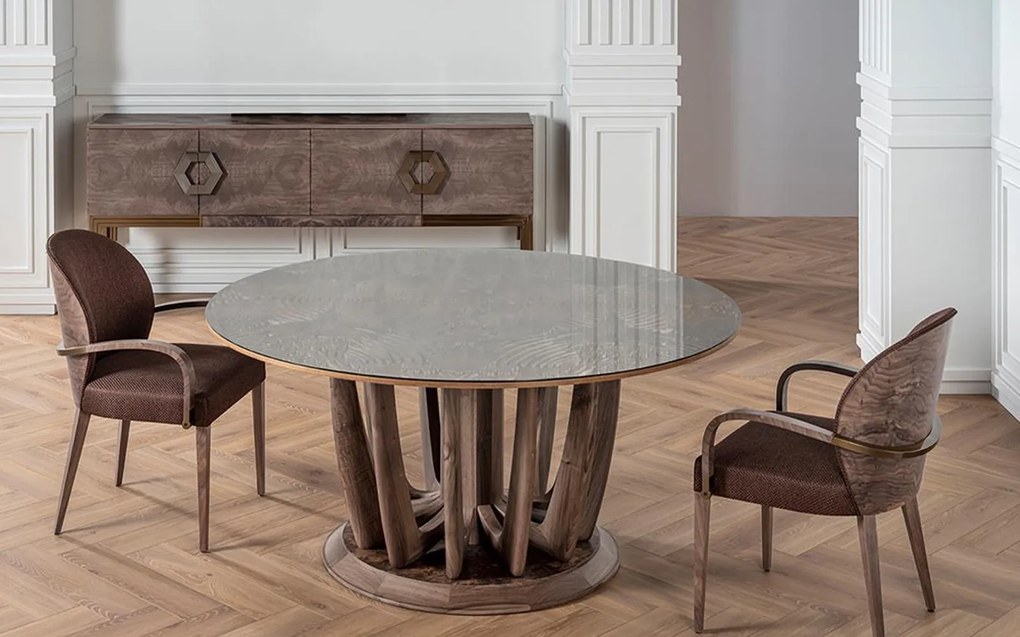 Masă lemn masiv Tropicana Rotunda Ø 176 cm x 75 cm