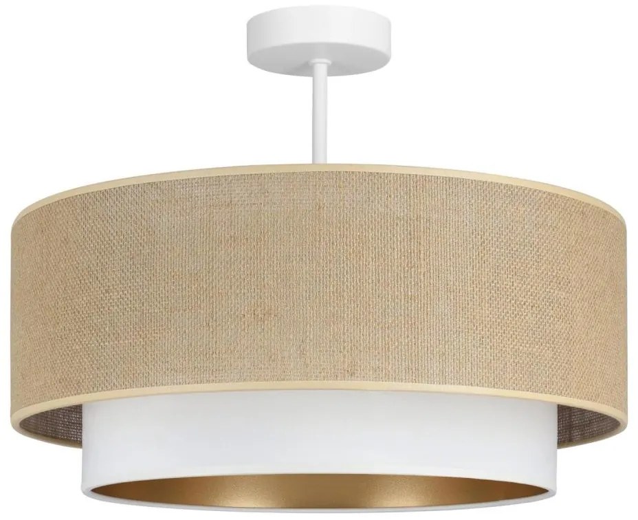 Lustră aplicată SARTA 1xE27/60W/230V alb/iută