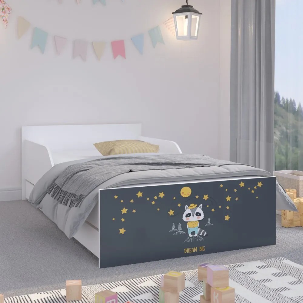 Pătuţ închis la culoare cu cer de noapte 180 x 90 cm