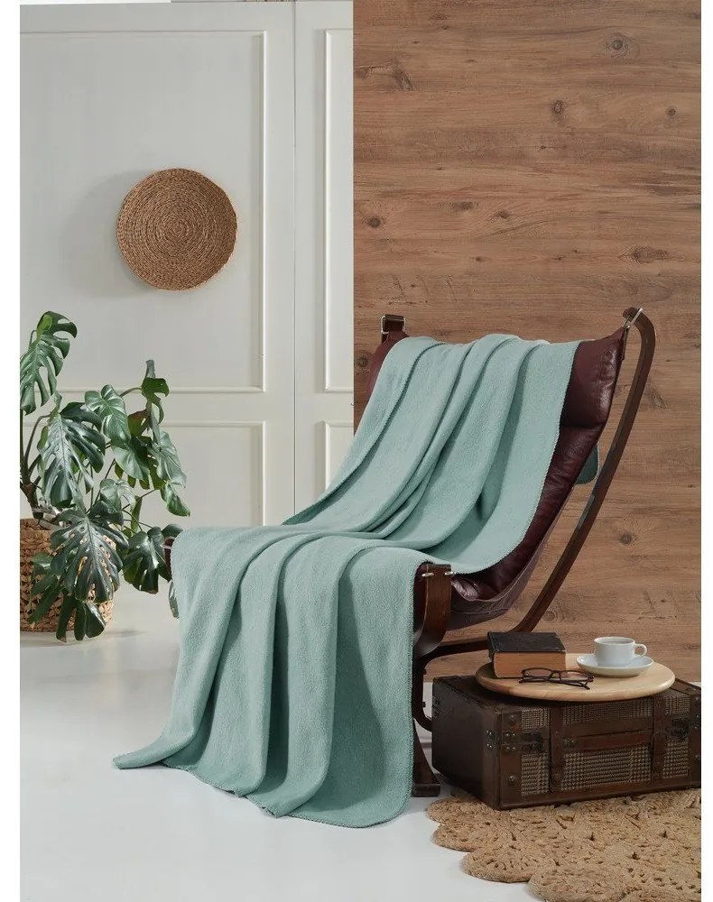 Pătură verde-mentă din polar, fleece 130x170 cm Brighton – Mijolnir